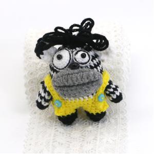 Needle Hook Knitting Doll Key Chain Big Lips Colored Handmade 8cm Size ODM