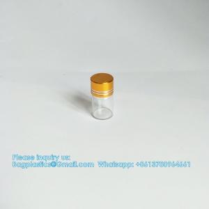 Mini Small Clear Glass Bottles Vials Tiny Jar With Plastic Stopper Miniature