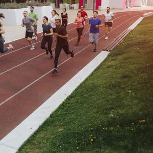 Stadium Synthetic Athletic Flooring Rubber Running Track 20M Length