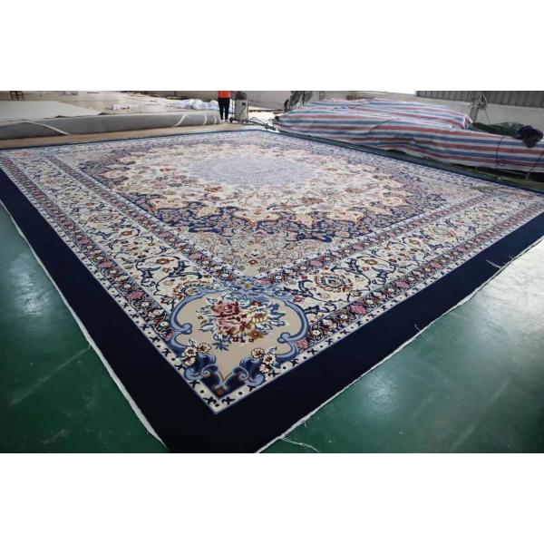 100% Handmade Seasonal Customized Shape Zealand Wool and Silk Carpet for Living Room