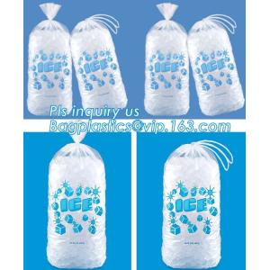 COMPOSTABLE customized ice bag with drawstring, Food Industrial Use Plastic