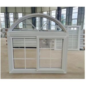 Frosted Transparent Upvc/Pvc Small Arch Double Glazed Slider Sliding Glass 3