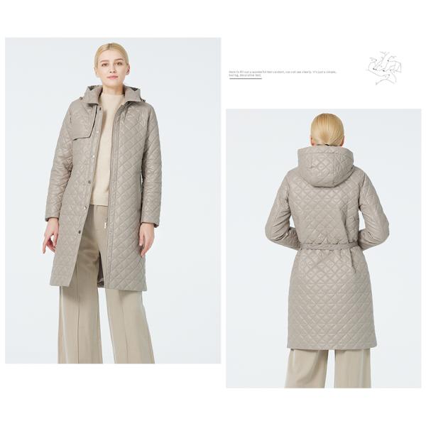 Medium and long spring quilted jacket suitable early spring wear trenchcoat designattractive and inclusive,