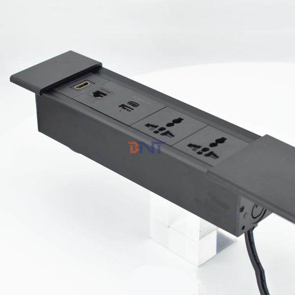 Quality Multi-Functional Sliding Cover Power Socket for Office Desks with USB Charge Module type wholesale