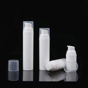 Cheap Frosted Cap Acrylic Airless Cosmetic Bottles With Pump White Color ISO9001 for sale