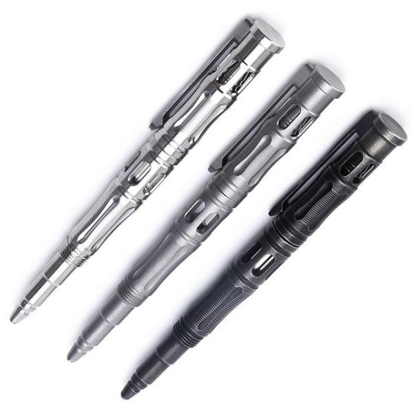 Quality TC4 Outdoor Compact Titanium Tactical Pen Polishing Surface With Tungsten Tools wholesale