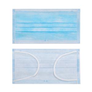 China Elastic Earloop Medical Disposable Masks , Blue And White Surgical Mask on sale