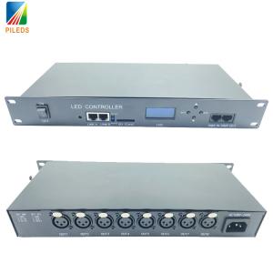 Cheap 8-Port XLR Artnet Controller for DMX/SPI DJ Stage Light with 8 Units and MADRIXS Dimmers Compatibility for sale