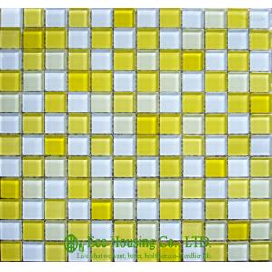 Cheap Mixed Color Glass Crystal Mosaic Tile for indoor &amp;outdoor walls,Glass mosaic tile Factory for sale