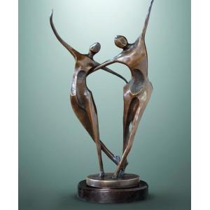 Custom Casting Indoor Metal Sculptures Copper Abstract Family Sculpture
