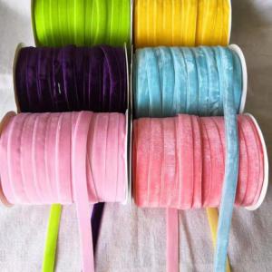 Cheap Garment Hair accessories Material Gift Ribbon Velvet Ribbon for sale