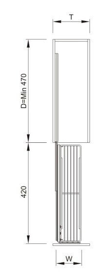 B005 Kitchen pull out basket drawer:Side basket