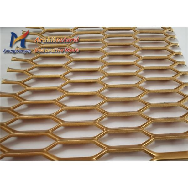 2.5mm 3m Aluminium Expanded Metal Mesh Fluorocarbon Spraying