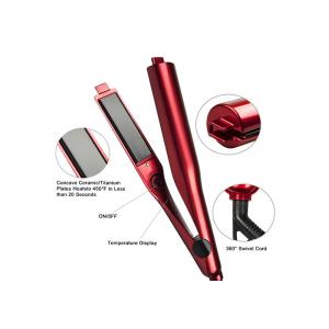 PTC Heating 2 In 1 Ceramic Curling And Straightening Iron Professional