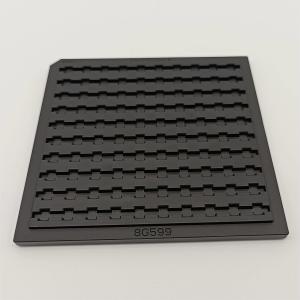ESD Black ABS 4 Inch Chip Tray For Electronic Parts 0.3mm Flatness
