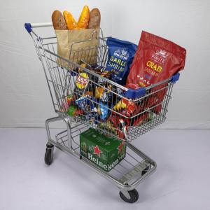 China CE German Type Metal Grocery Shopping Trolley 110kgs Loading Capacity on sale