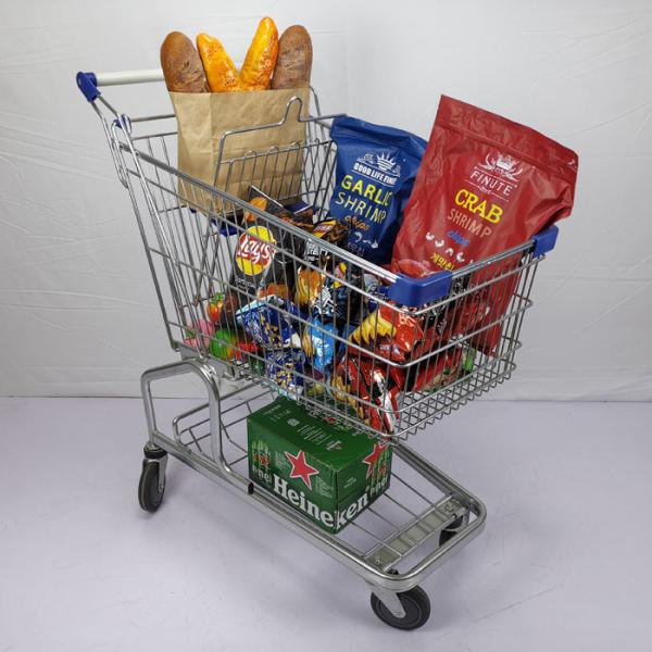 Quality CE German Type Metal Grocery Shopping Trolley 110kgs Loading Capacity wholesale