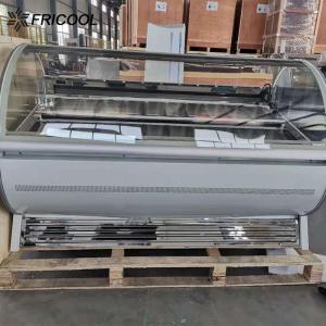 12 Trays Curved Glass Stand Up Ice Cream Freezer 500L R290 Refrigerant