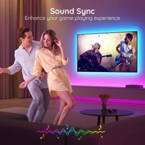 Sync Symphony RGBIC LED Light Strips Smart App Control For Tv PC Backlight
