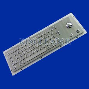 Ruggedized Panel Mount Metal Keyboard With Trackball / Stainless Steel Keyboard