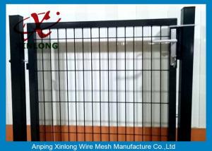 Cheap Black Powders Sparyed Coating Welded Wire Fence Gate With Square Post for sale