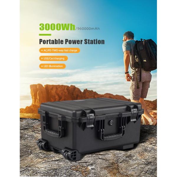 3000w Portable Backup Power Station Pure Sine Wave For Solar Energy Storage