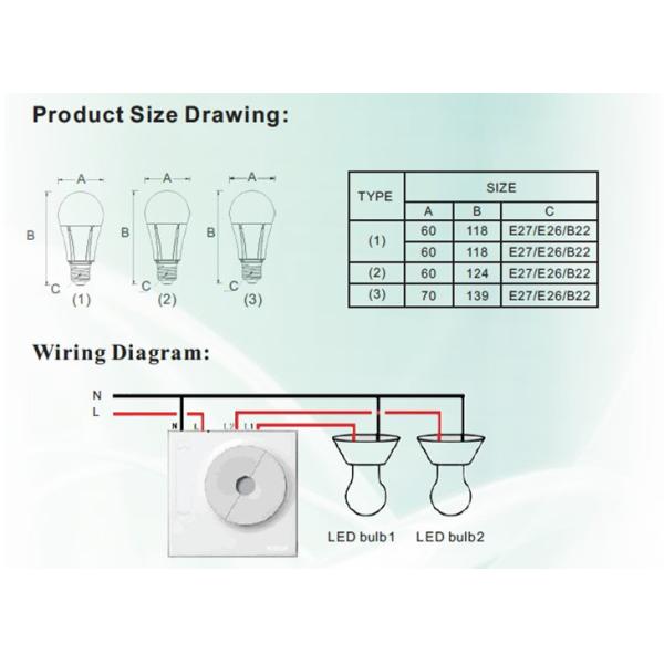 6~13W patented dimmable bulb