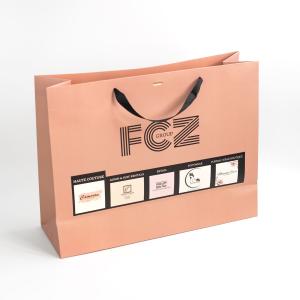 Large Winter Sweater Packaging Customize Reusable Shopping Bag with Ivory Board Paper