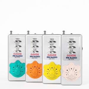 Super Design Handheld FM Radio OEM Color Speaker Radio Emergency With Earphone