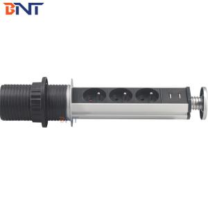 BNT Hand Pull Pop Up Socket For Home Kitchen Desktop Table Office Worktop With