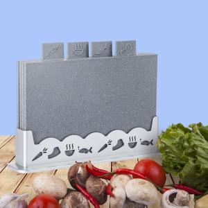 Daily Used Custom s LOGO Granite Cutting Board Set with BPA Free 5-piece