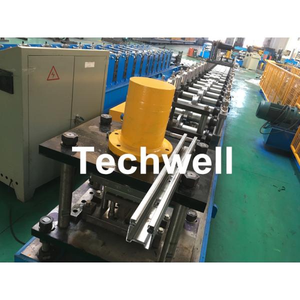Galvanized Steel Guiding Column Shutter Door Roll Forming Machine Thickness 1.5