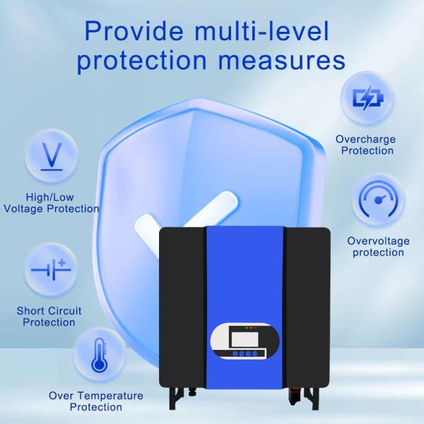 Single Output Type 3500W 24V DC to AC Pure Sine Wave Off Grid Hybrid Inverter 300*450*110.5mm