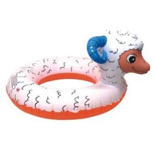 Customized funny carton inflatable swimming ring with vivid animals head