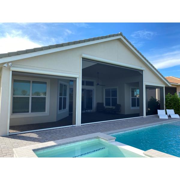 Quality Zip Track Blinds Max Size 6 M Width Rainproof Function Blackout Retractable Window Treatments Ready To Ship wholesale