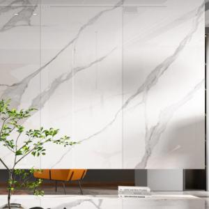 Indoor White Polished Porcelain Tiles with Anti Scratch and Stain Resistance