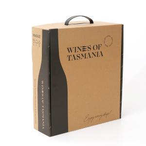 China Sturdy Single Wine Bottle Gift Box Brown Corrugated Box Packaging on sale