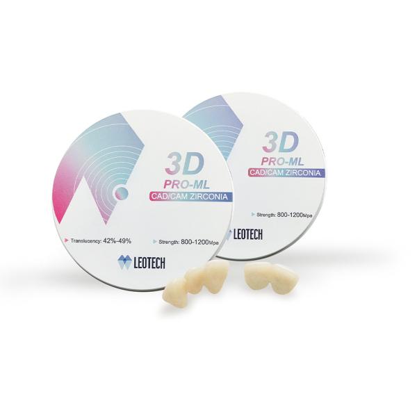 Quality 95mm 3D Pro Multilayer 42% - 49% Translucency Dental Zirconia Disc wholesale