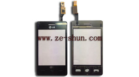 Black Touchscreen Replacement Touch Screens For LG T395 , Sensitive