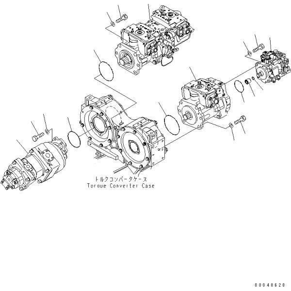 KOMATSU 708-2G-00800 Parts PUMP ASS'Y,LOADER