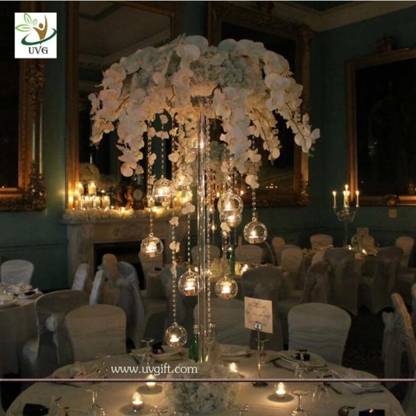 Quality UVG event party supplier 5ft wedding decoration table centerpiece in artificial orchids wholesale