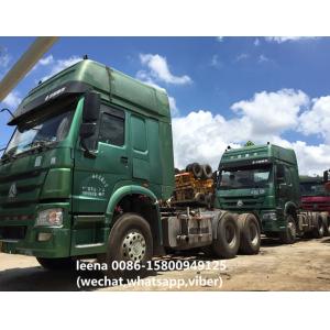 China second hand diesel 375 howosino truck head  6x4 diesel tractor head lhd FOR SALE IN SHANGHAI on sale