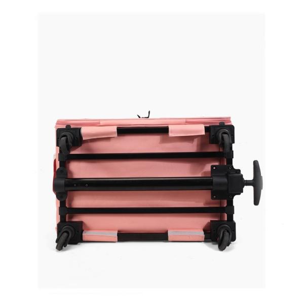 Trolley 210D Polyester Four-Wheeled Box for Two Fat Cats Portable Foldable Pet Travel Bag