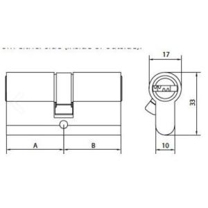 OEM Brass Mortice Lock Cylinder EN1303 Master Key EN1634 Fire Test