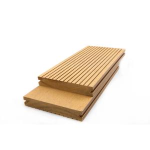 Olive Green Cracking Prevention Solid Floor Deck Outdoor Anti Slip Wpc Plank