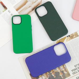 Waterproof Full Wrapped Fold Edge Pebble Grain Phone Case For Iphone 13 Pro