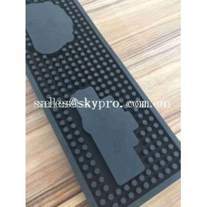 Customize Logo Rectangle Soft PVC Pub Silicone Bar Mat Rubber Top Table Mats