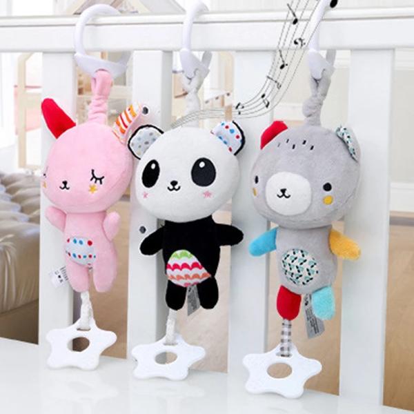 21*10cm Crib Safe Stuffed Animals , EN71 Baby Hanging Rattle Toys