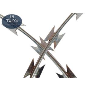 Industrial Security Barbed Wire With Blades New Type Corrosion Resistant