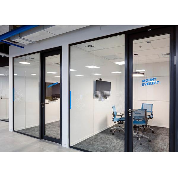 Interior Full Height Modular Partition Aluminum Frame Glass Wall Partition Room